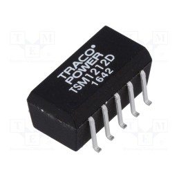 1 pcs x TRACO POWER - TSM 1212D - Converter: DC/DC, 1W, Uin: 10.8÷13.2V, Uout: 12VDC, Uout2: -12VDC