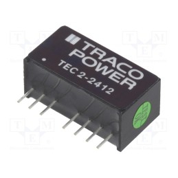 1 pcs x TRACO POWER - TEC 2-2412 - Converter: DC/DC, 2W, Uin: 18÷36V, Uout: 12VDC, Iout: 167mA, SIP8