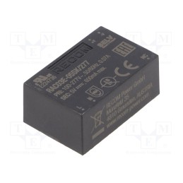 1 pcs x RECOM - RAC03E-05SK/277 - Converter: AC/DC, 3W, 85÷305VAC, 5VDC, Iout: 600mA, 73%, PCB, 4000V
