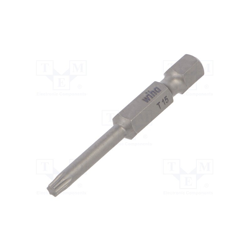 1 pcs x WIHA - 32307 - Screwdriver bit, Torx®, TX15, Overall len: 50mm, PROFESSIONAL