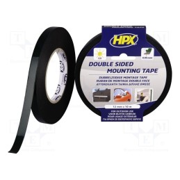 1 rol x HPX - DM1210 - Tape: fixing, W: 12mm, L: 10m, Thk: 950um, double-sided, acrylic