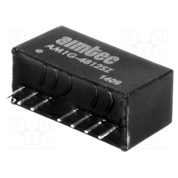 1 pcs x AIMTEC - AM1G-4812SZ - Converter: DC/DC, 1W, Uin: 36÷72V, Uout: 12VDC, Iout: 83mA, SIP8, THT