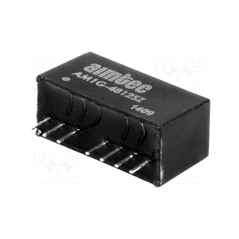 1 pcs x AIMTEC - AM1G-4812SZ - Converter: DC/DC, 1W, Uin: 36÷72V, Uout: 12VDC, Iout: 83mA, SIP8, THT