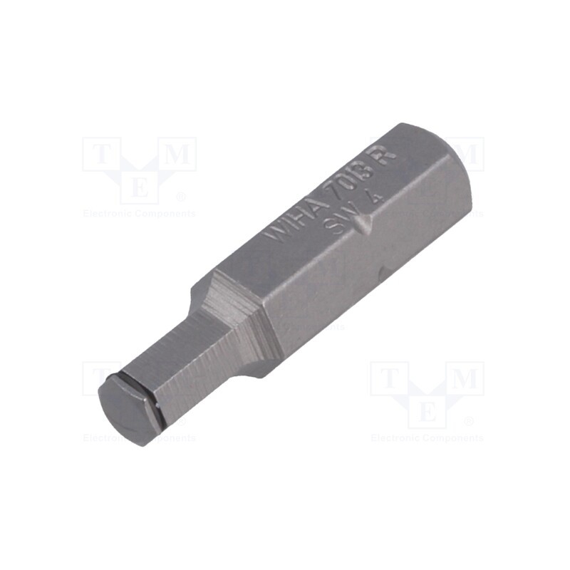 1 pcs x WIHA - 22956 - Screwdriver bit, hex key, HEX 4mm, Overall len: 25mm, MagicRing®