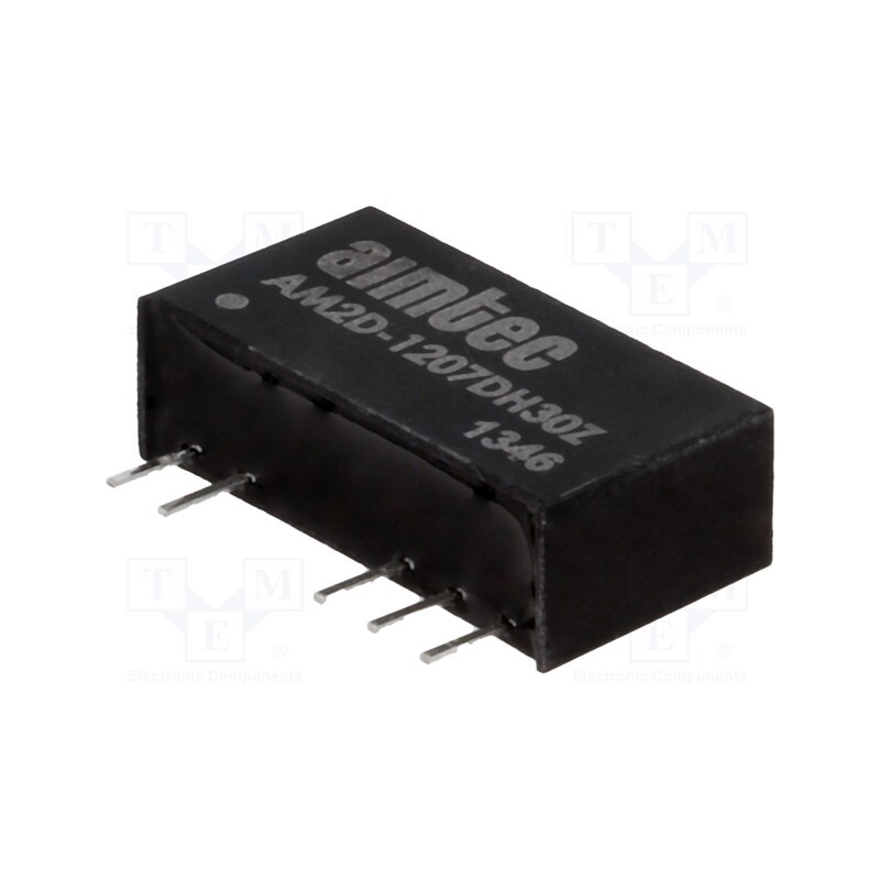1 pcs x AIMTEC - AM2D-1207DH30Z - Converter: DC/DC, 2W, Uin: 10.8÷13.2V, Uout: 7.2VDC, Uout2: -7.2VDC