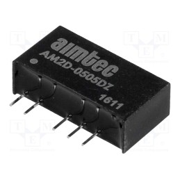 1 pcs x AIMTEC - AM2D-0505DZ - Converter: DC/DC, 2W, Uin: 4.5÷5.5V, Uout: 5VDC, Uout2: -5VDC, SIP7