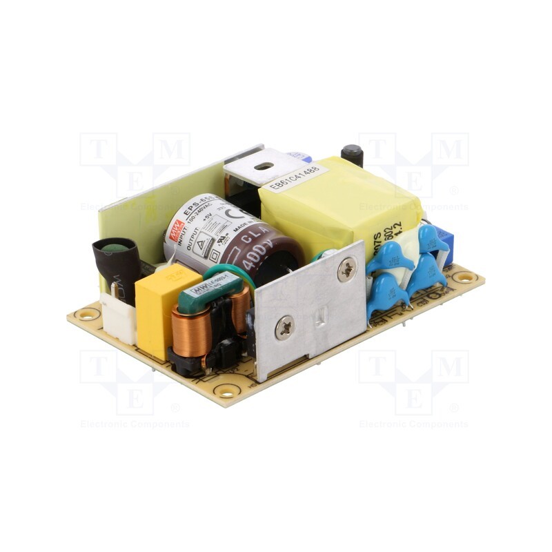 1 pcs x MEAN WELL - EPS-65S-5 - Power supply: switched-mode, open, 50W, 80÷264VAC, OUT: 1, 10A, 84%