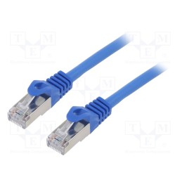 1 pcs x GEMBIRD - PP6-0.5M/B - Patch cord, F/UTP, 6, stranded, CCA, PVC, blue, 0.5m, RJ45 plug