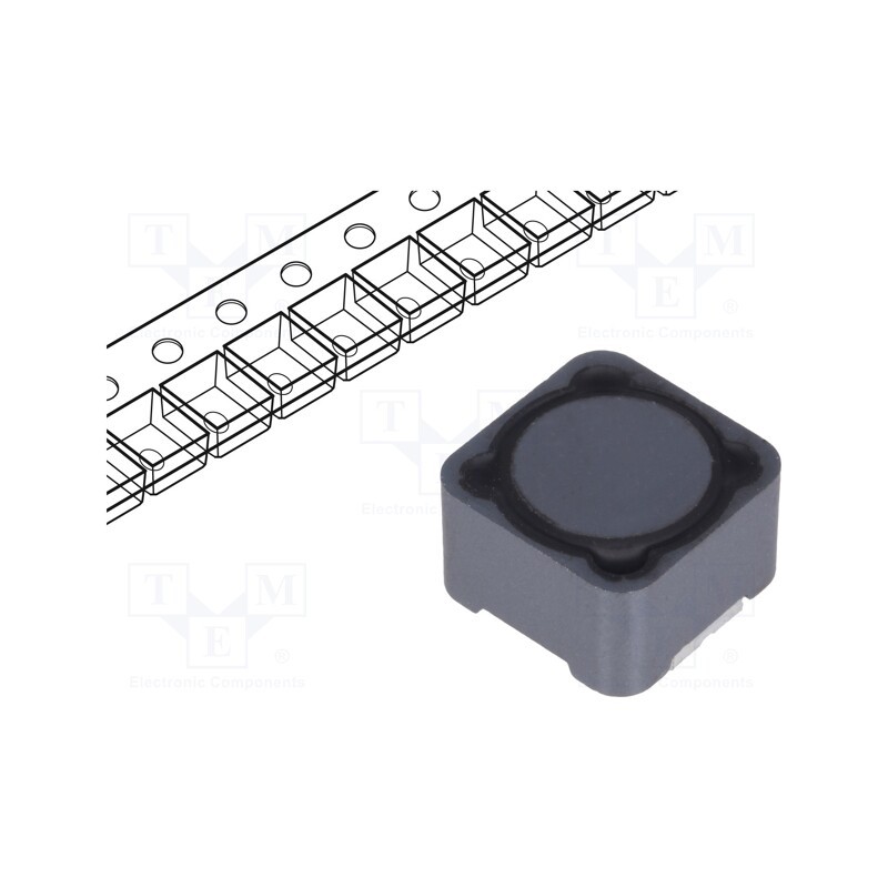 5 pcs x Viking - PCS127MT821 - Inductor: wire, SMD, 820uH, 600mA, 1.64Ω, ±20%, 12x12x8mm, -40÷125°C