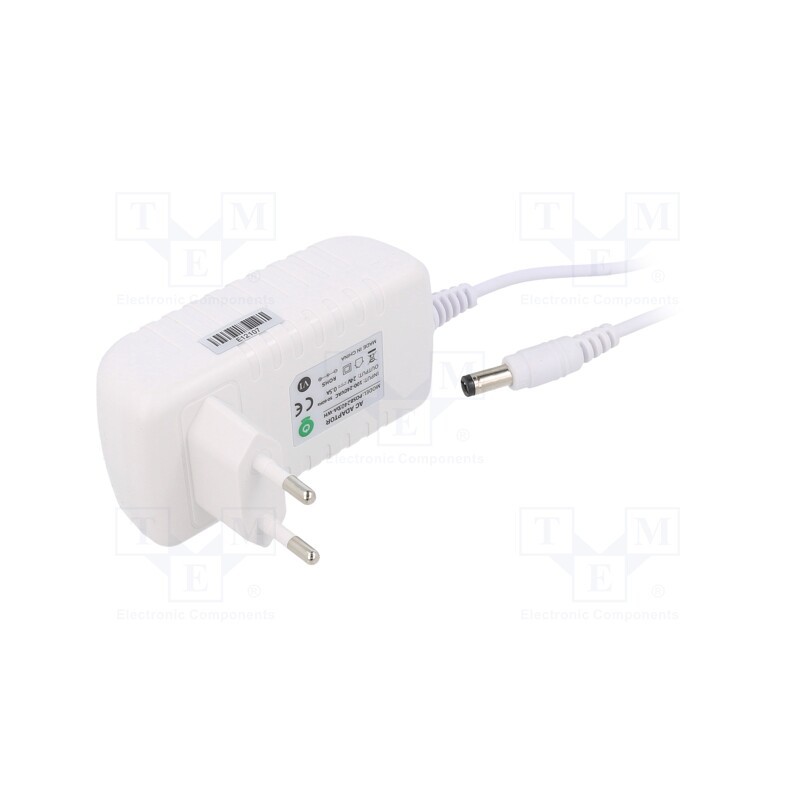 1 pcs x POS - POSB24050A-WH - Power supply: switched-mode, plug, 24VDC, 0.5A, 12W, Plug: EU, white