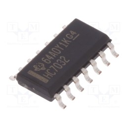 1 pcs x TEXAS INSTRUMENTS - SN74HC7032D - IC: digital, OR, Ch: 4, IN: 2, SMD, SO14, 2÷6VDC, HC