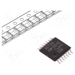 5 pcs x NEXPERIA - 74HCT04PW,112 - IC: digital, NOT, Ch: 6, CMOS,TTL, SMD, TSSOP14, 4.5÷5.5VDC, , HCT
