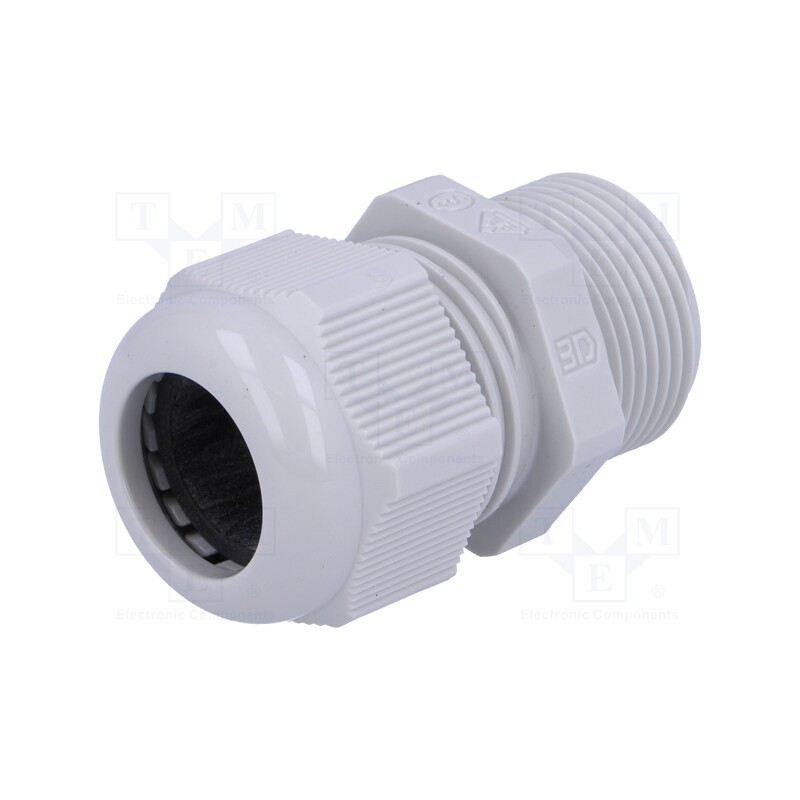 1 pcs x FIBOX - GPA M25-L - Cable gland, with long thread, M25, 1.5, IP68, polyamide, grey