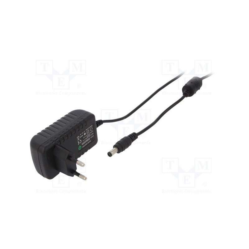 1 pcs x POS - POSB12050A - Power supply: switched-mode, plug, 12VDC, 0.5A, 6W, Plug: EU, 80.14%
