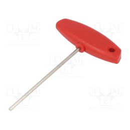 1 pcs x WIHA - 908 - Wrench, hex key, HEX 3mm, Overall len: 126mm, Kind of handle: T