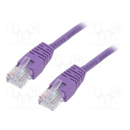 1 pcs x GEMBIRD - PP12-1M/V - Patch cord, U/UTP, 5e, stranded, CCA, PVC, violet, 1m, 26AWG