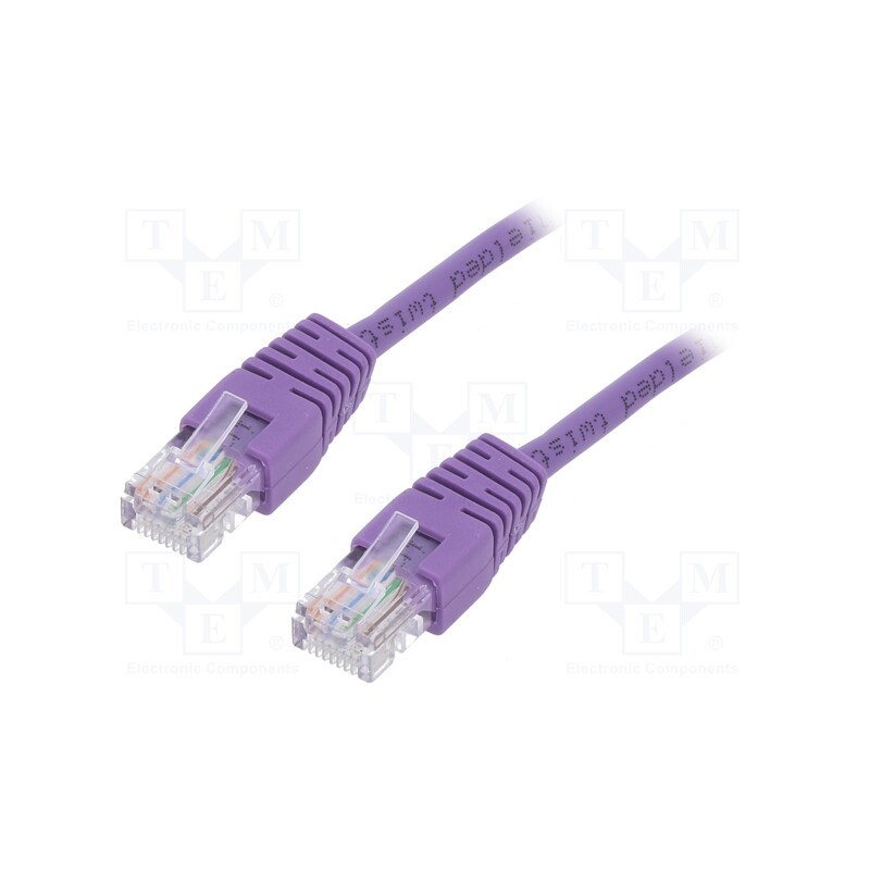 1 pcs x GEMBIRD - PP12-1M/V - Patch cord, U/UTP, 5e, stranded, CCA, PVC, violet, 1m, 26AWG