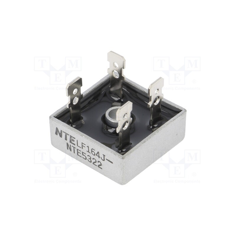 1 pcs x NTE Electronics - NTE5322 - Bridge rectifier: single-phase, Urmax: 200V, If: 25A, Ifsm: 400A