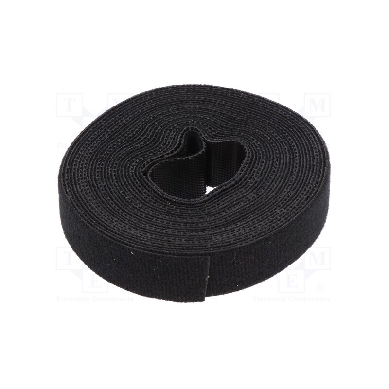 1 rol x LOGILINK - KAB0050 - Hook and loop fastener, L: 4m, W: 16mm, black, reel