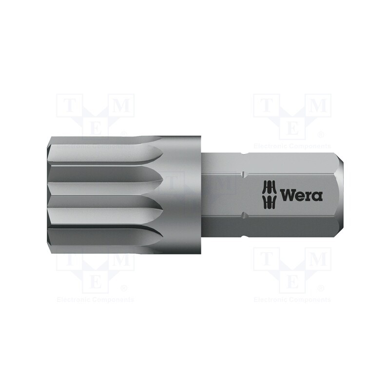 1 pcs x WERA - 5066170001 - Screwdriver bit, spline (12-angles), XZN M10, Overall len: 25mm