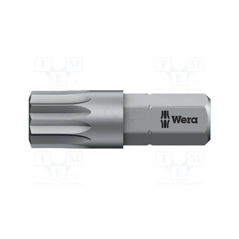 1 pcs x WERA - 5066165001 - Screwdriver bit, spline (12-angles), XZN M8, Overall len: 25mm