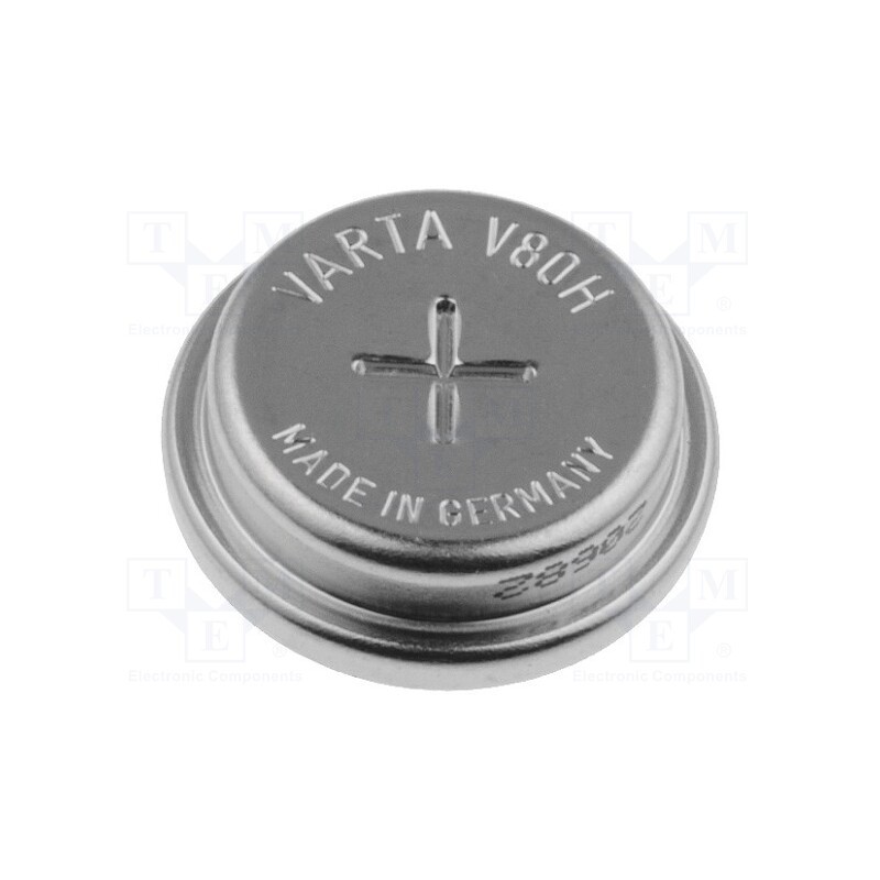 1 pcs x VARTA MICROBATTERY - 55608101501 - Re-battery: Ni-MH, coin,V80H, 1.2V, 80mAh, Ø15.4x5.8mm