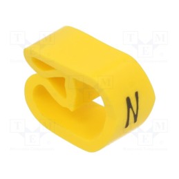 1 pcg x PARTEX - PA-30006AV40.N - Markers, Marking: N, 8÷16mm, PVC, yellow, -30÷60°C, leaded, PA-3
