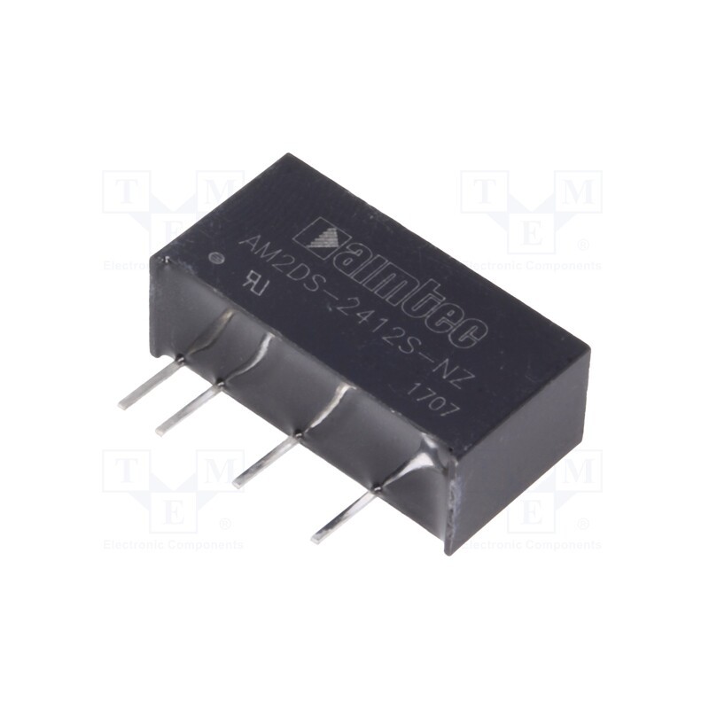1 pcs x AIMTEC - AM2DS-2412S-NZ - Converter: DC/DC, 2W, Uin: 21.6÷26.4V, Uout: 12VDC, Iout: 167mA, SIP7