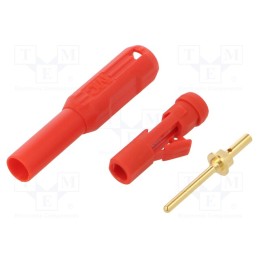 1 pcs x STu00c4UBLI - 65.3339-22 - Connector: 1,5mm banana, plug, red, Connection: soldered, L: 39.7mm