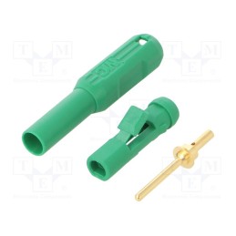 1 pcs x STu00c4UBLI - 65.3339-25 - Connector: 1,5mm banana, plug, green, Connection: soldered, 0.5mm2