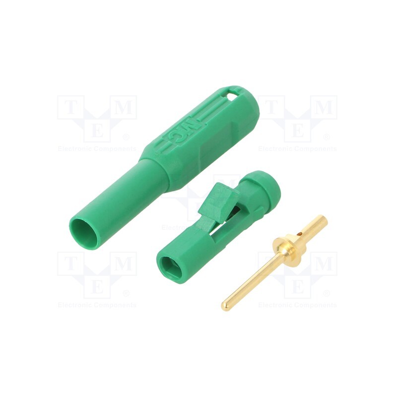 1 pcs x STu00c4UBLI - 65.3339-25 - Connector: 1,5mm banana, plug, green, Connection: soldered, 0.5mm2