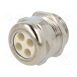 1 pcs x HUMMEL - 1.687.2500.50 - Cable gland, multi-hole, M25, 1.5, IP68, brass, Holes no: 4, 6mm