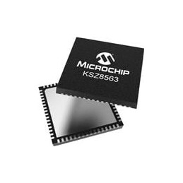 1 pcs : KSZ8563RNXV - Ethernet ICs 3-Port 10/100 Ethernet Switch with Fault Recovery, 1588 v2, AVB, EEE, WOL, QoS, LinkMD+, exte