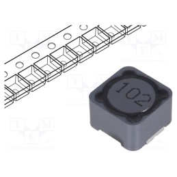 5 pcs x Viking - PCS127MT102 - Inductor: wire, SMD, 1mH, 550mA, 1.82Ω, ±20%, 12x12x8mm, -40÷125°C