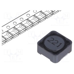 5 pcs x Viking - PCS125MT221 - Inductor: wire, SMD, 220uH, 800mA, 400mΩ, ±20%, 12x12x6mm, -40÷125°C