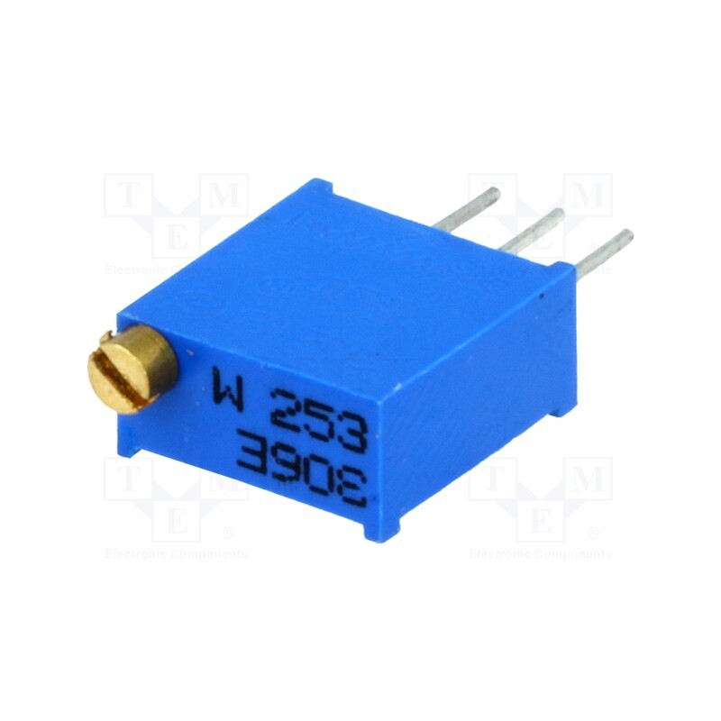5 pcs x SR PASSIVES - T910W-25K - Potentiometer: mounting, multiturn, 25kΩ, 500mW, THT, ±10%, linear