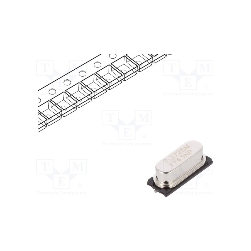 5 pcs x IQD FREQUENCY PRODUCTS - LFXTAL003334REEL - Resonator: quartz, 7.3728MHz, ±30ppm, 16pF, SMD, HC49SM