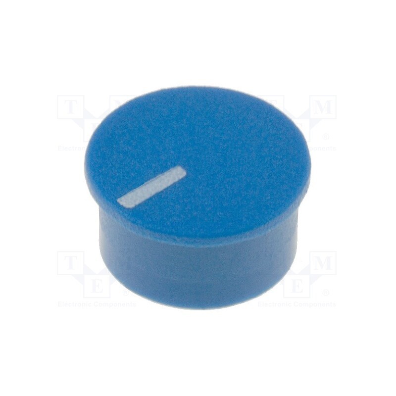 5 pcs x CLIFF - K85 CAPS BLUE - Cap, thermoplastic, push-in, Pointer: white, blue
