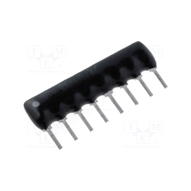 5 pcs x ROYAL OHM - RNLA08G0101B0E - Resistor network: X, THT, 100Ω, ±2%, 0.125W, No.of resistors: 7