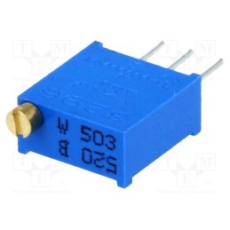 5 pcs x SR PASSIVES - T910W-50K - Potentiometer: mounting, multiturn, 50kΩ, 500mW, THT, ±10%, linear