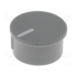 5 pcs x CLIFF - K85 CAPS GREY - Cap, thermoplastic, push-in, Pointer: white, grey