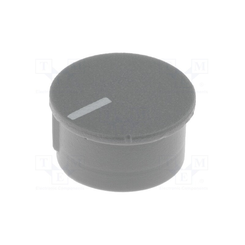 5 pcs x CLIFF - K85 CAPS GREY - Cap, thermoplastic, push-in, Pointer: white, grey
