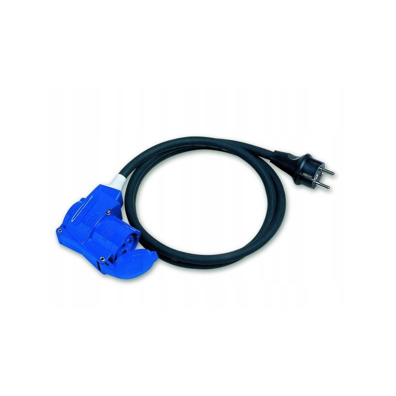 Extension cable adapter Schuko Cee90 150cm Tee