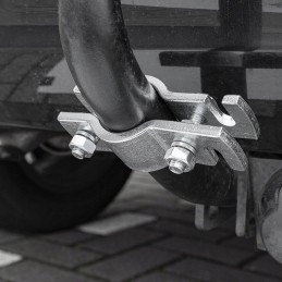 Trailer emergency cable securing attachment