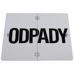 Waste information board, foldable, 40x30 lamana