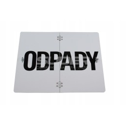 Waste information board, foldable, 40x30 lamana