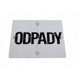 Waste information board, foldable, 40x30 lamana