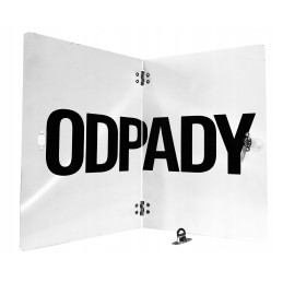 Waste information board, foldable, 40x30 lamana