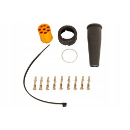 Mantes connector for trailer rear lights, 8 pin bayonet 12v, yellow, left