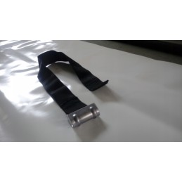 Trailer tensioning belt with hook